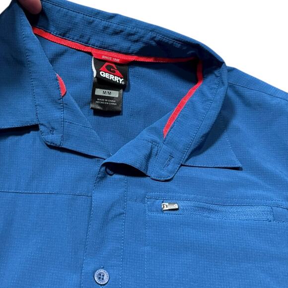 Gerry Mens Renegade Button-up Field Shirt in Blue - Size Medium - Picture 3 of 5